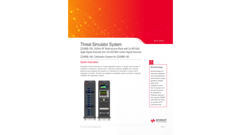 Threat Simulator System Z2098B-185 Z2098B-186